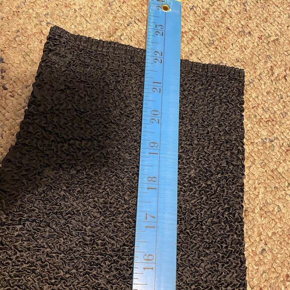 AVENUE Cardigan Jacket Women 14/16 Black Crinkle Satin Ruffles Whimsigoth Grunge - Picture 3 of 7